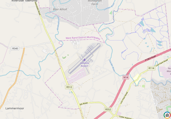 Map location of Lanseria